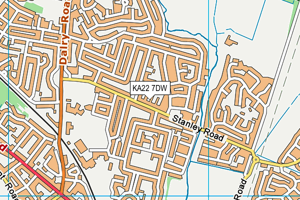 KA22 7DW map - OS VectorMap District (Ordnance Survey) KA22 7DW map - OS VectorMap District (Ordnance Survey)