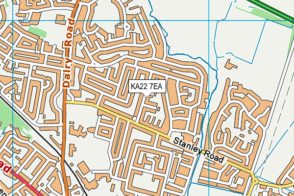 KA22 7EA map - OS VectorMap District (Ordnance Survey) KA22 7EA map - OS VectorMap District (Ordnance Survey)