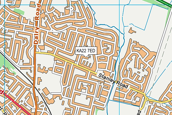 KA22 7ED map - OS VectorMap District (Ordnance Survey) KA22 7ED map - OS VectorMap District (Ordnance Survey)