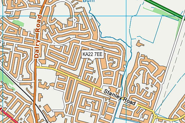 KA22 7EE map - OS VectorMap District (Ordnance Survey) KA22 7EE map - OS VectorMap District (Ordnance Survey)