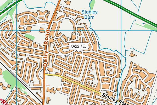 KA22 7EJ map - OS VectorMap District (Ordnance Survey) KA22 7EJ map - OS VectorMap District (Ordnance Survey)