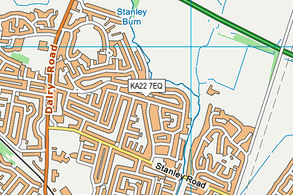 KA22 7EQ map - OS VectorMap District (Ordnance Survey) KA22 7EQ map - OS VectorMap District (Ordnance Survey)