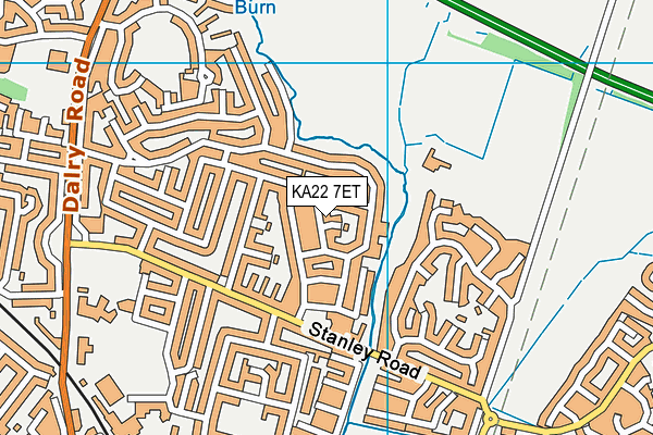 KA22 7ET map - OS VectorMap District (Ordnance Survey) KA22 7ET map - OS VectorMap District (Ordnance Survey)