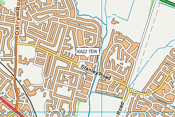 KA22 7EW map - OS VectorMap District (Ordnance Survey) KA22 7EW map - OS VectorMap District (Ordnance Survey)