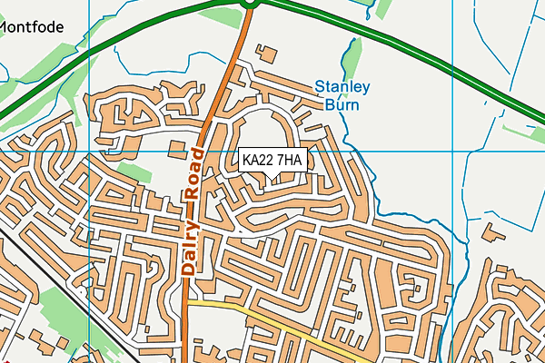 KA22 7HA map - OS VectorMap District (Ordnance Survey) KA22 7HA map - OS VectorMap District (Ordnance Survey)