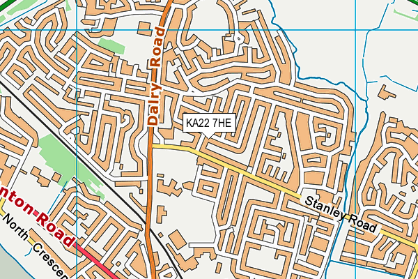 KA22 7HE map - OS VectorMap District (Ordnance Survey) KA22 7HE map - OS VectorMap District (Ordnance Survey)