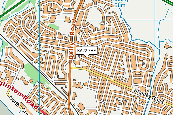 KA22 7HF map - OS VectorMap District (Ordnance Survey) KA22 7HF map - OS VectorMap District (Ordnance Survey)