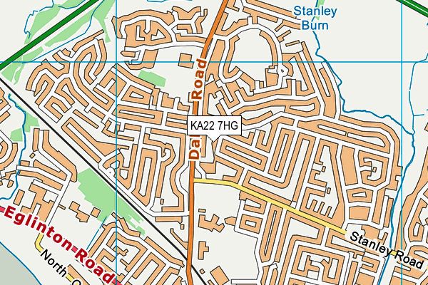 KA22 7HG map - OS VectorMap District (Ordnance Survey) KA22 7HG map - OS VectorMap District (Ordnance Survey)