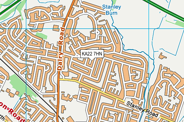 KA22 7HN map - OS VectorMap District (Ordnance Survey) KA22 7HN map - OS VectorMap District (Ordnance Survey)