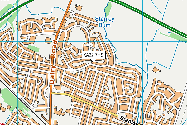KA22 7HS map - OS VectorMap District (Ordnance Survey) KA22 7HS map - OS VectorMap District (Ordnance Survey)