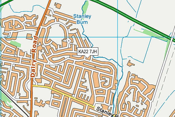 KA22 7JH map - OS VectorMap District (Ordnance Survey) KA22 7JH map - OS VectorMap District (Ordnance Survey)