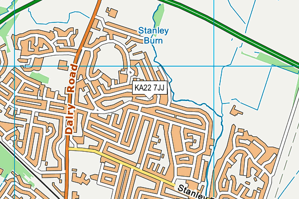 KA22 7JJ map - OS VectorMap District (Ordnance Survey)