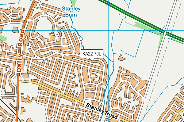 KA22 7JL map - OS VectorMap District (Ordnance Survey) KA22 7JL map - OS VectorMap District (Ordnance Survey)