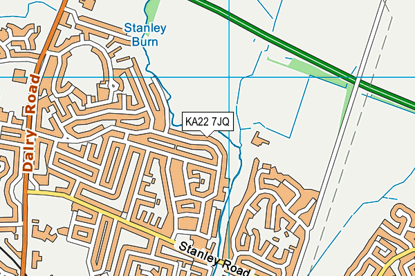 KA22 7JQ map - OS VectorMap District (Ordnance Survey) KA22 7JQ map - OS VectorMap District (Ordnance Survey)
