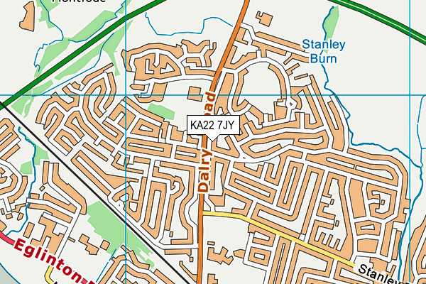 KA22 7JY map - OS VectorMap District (Ordnance Survey) KA22 7JY map - OS VectorMap District (Ordnance Survey)