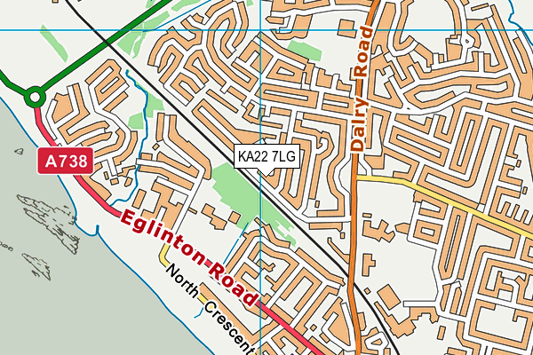 KA22 7LG map - OS VectorMap District (Ordnance Survey) KA22 7LG map - OS VectorMap District (Ordnance Survey)