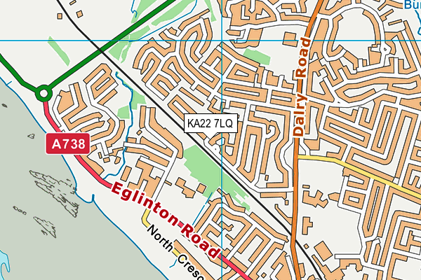 KA22 7LQ map - OS VectorMap District (Ordnance Survey) KA22 7LQ map - OS VectorMap District (Ordnance Survey)