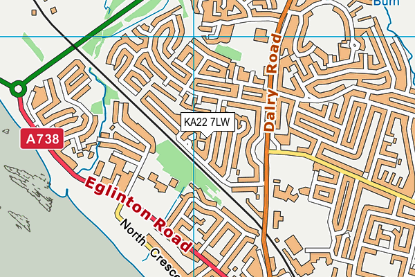 KA22 7LW map - OS VectorMap District (Ordnance Survey) KA22 7LW map - OS VectorMap District (Ordnance Survey)
