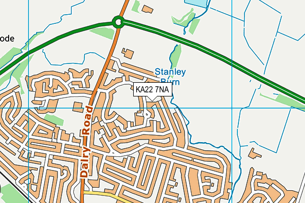 KA22 7NA map - OS VectorMap District (Ordnance Survey) KA22 7NA map - OS VectorMap District (Ordnance Survey)