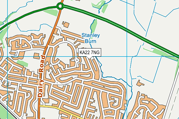 KA22 7NG map - OS VectorMap District (Ordnance Survey)