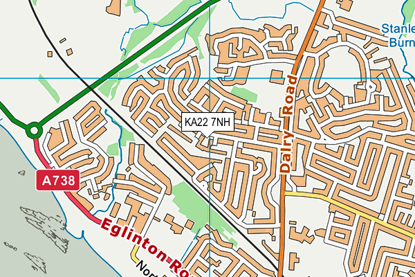 KA22 7NH map - OS VectorMap District (Ordnance Survey)