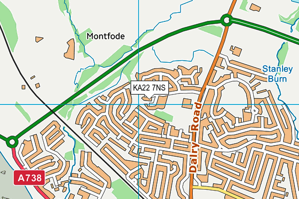 KA22 7NS map - OS VectorMap District (Ordnance Survey) KA22 7NS map - OS VectorMap District (Ordnance Survey)