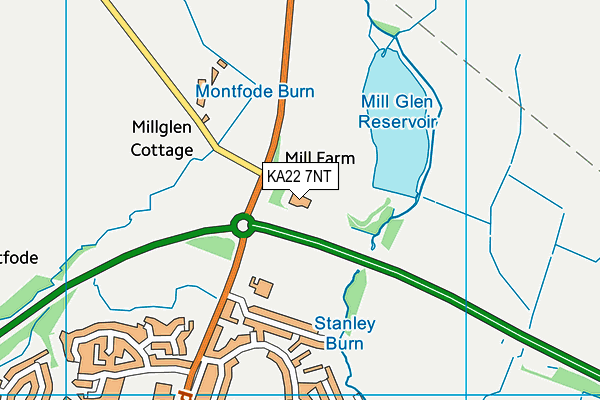 KA22 7NT map - OS VectorMap District (Ordnance Survey) KA22 7NT map - OS VectorMap District (Ordnance Survey)