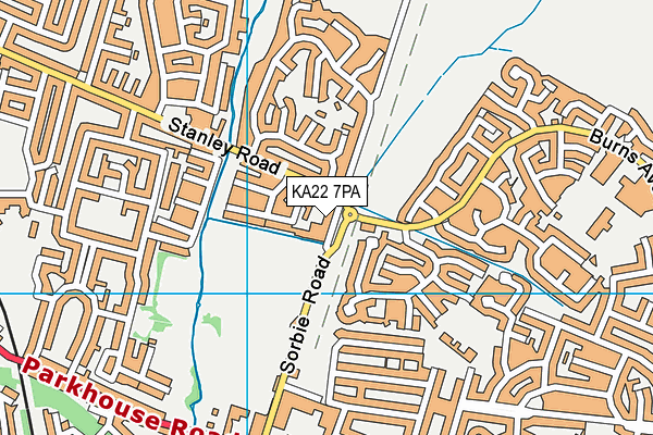 KA22 7PA map - OS VectorMap District (Ordnance Survey) KA22 7PA map - OS VectorMap District (Ordnance Survey)