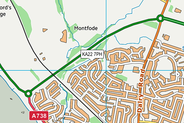 KA22 7PH map - OS VectorMap District (Ordnance Survey) KA22 7PH map - OS VectorMap District (Ordnance Survey)