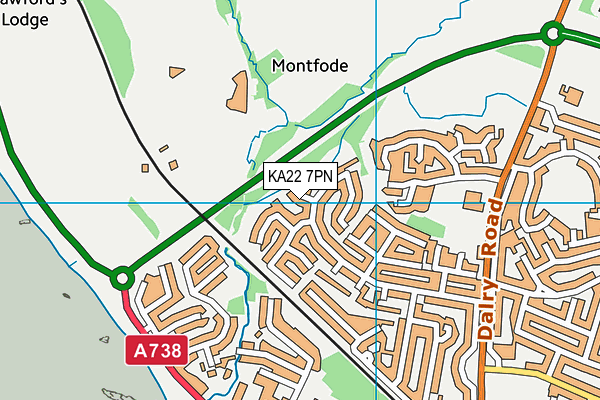 KA22 7PN map - OS VectorMap District (Ordnance Survey) KA22 7PN map - OS VectorMap District (Ordnance Survey)