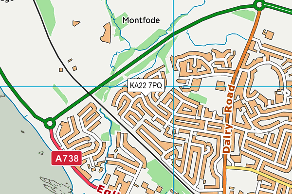 KA22 7PQ map - OS VectorMap District (Ordnance Survey) KA22 7PQ map - OS VectorMap District (Ordnance Survey)