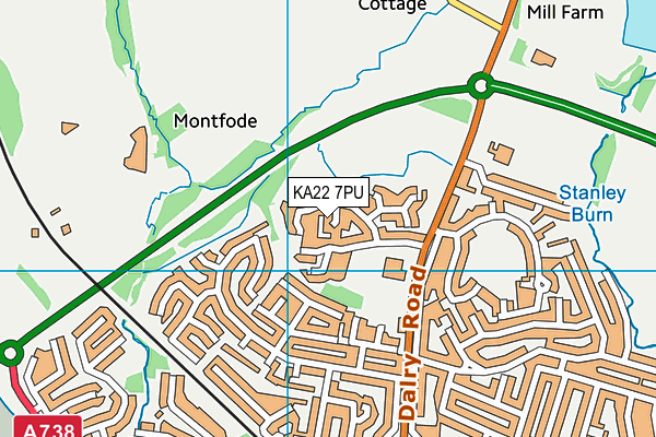 KA22 7PU map - OS VectorMap District (Ordnance Survey) KA22 7PU map - OS VectorMap District (Ordnance Survey)