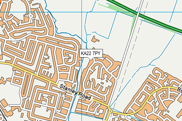 KA22 7PY map - OS VectorMap District (Ordnance Survey) KA22 7PY map - OS VectorMap District (Ordnance Survey)