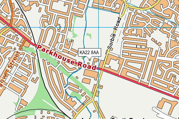 KA22 8AA map - OS VectorMap District (Ordnance Survey) KA22 8AA map - OS VectorMap District (Ordnance Survey)