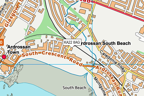 KA22 8AG map - OS VectorMap District (Ordnance Survey) KA22 8AG map - OS VectorMap District (Ordnance Survey)