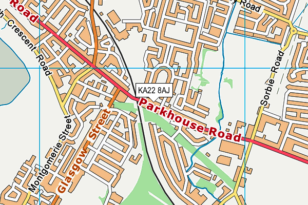 KA22 8AJ map - OS VectorMap District (Ordnance Survey) KA22 8AJ map - OS VectorMap District (Ordnance Survey)