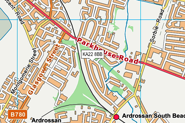 KA22 8BB map - OS VectorMap District (Ordnance Survey) KA22 8BB map - OS VectorMap District (Ordnance Survey)