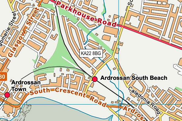 KA22 8BG map - OS VectorMap District (Ordnance Survey) KA22 8BG map - OS VectorMap District (Ordnance Survey)