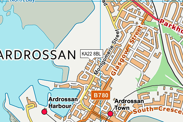 KA22 8BL map - OS VectorMap District (Ordnance Survey) KA22 8BL map - OS VectorMap District (Ordnance Survey)