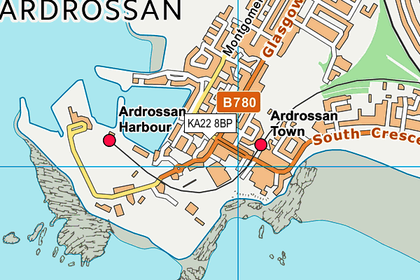 KA22 8BP map - OS VectorMap District (Ordnance Survey) KA22 8BP map - OS VectorMap District (Ordnance Survey)