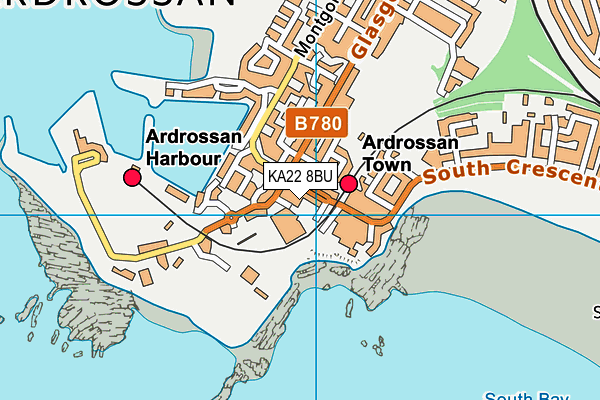 KA22 8BU map - OS VectorMap District (Ordnance Survey) KA22 8BU map - OS VectorMap District (Ordnance Survey)