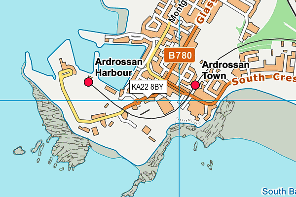 KA22 8BY map - OS VectorMap District (Ordnance Survey)