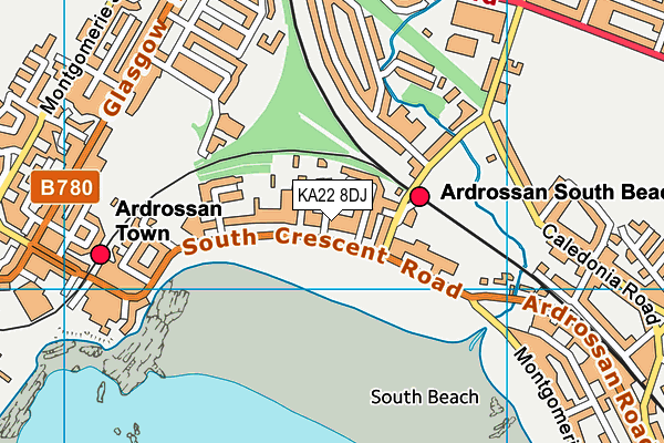 KA22 8DJ map - OS VectorMap District (Ordnance Survey) KA22 8DJ map - OS VectorMap District (Ordnance Survey)