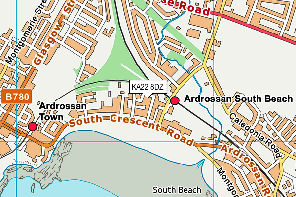 KA22 8DZ map - OS VectorMap District (Ordnance Survey) KA22 8DZ map - OS VectorMap District (Ordnance Survey)