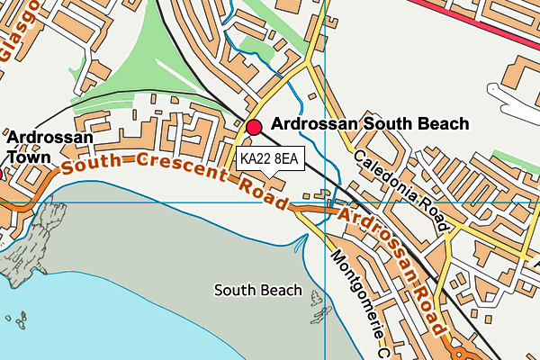 KA22 8EA map - OS VectorMap District (Ordnance Survey) KA22 8EA map - OS VectorMap District (Ordnance Survey)