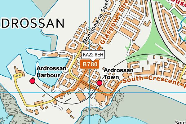 KA22 8EH map - OS VectorMap District (Ordnance Survey) KA22 8EH map - OS VectorMap District (Ordnance Survey)