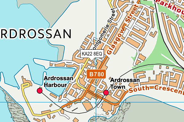 KA22 8EQ map - OS VectorMap District (Ordnance Survey)
