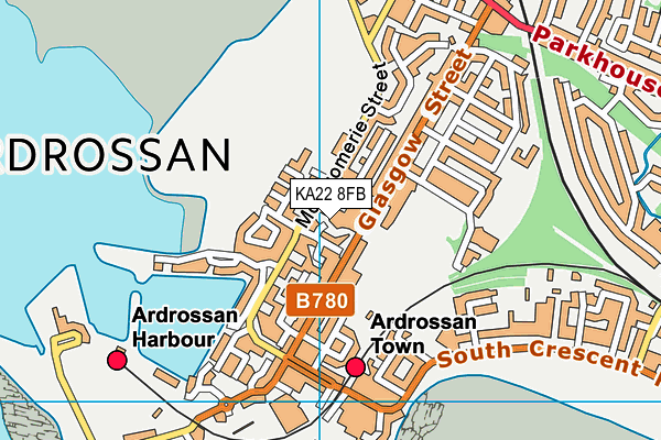 KA22 8FB map - OS VectorMap District (Ordnance Survey) KA22 8FB map - OS VectorMap District (Ordnance Survey)