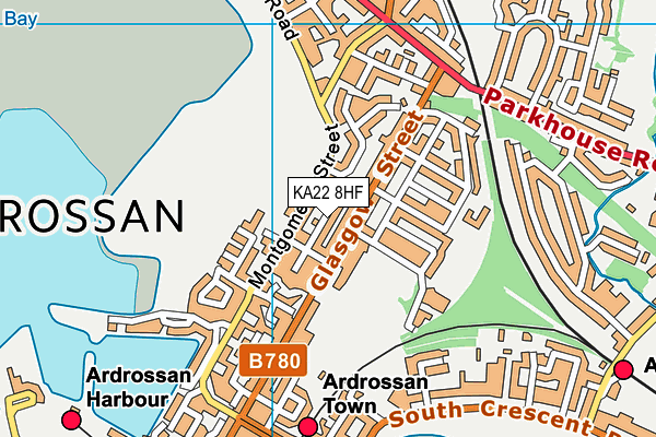 KA22 8HF map - OS VectorMap District (Ordnance Survey) KA22 8HF map - OS VectorMap District (Ordnance Survey)