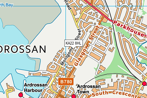 KA22 8HL map - OS VectorMap District (Ordnance Survey) KA22 8HL map - OS VectorMap District (Ordnance Survey)